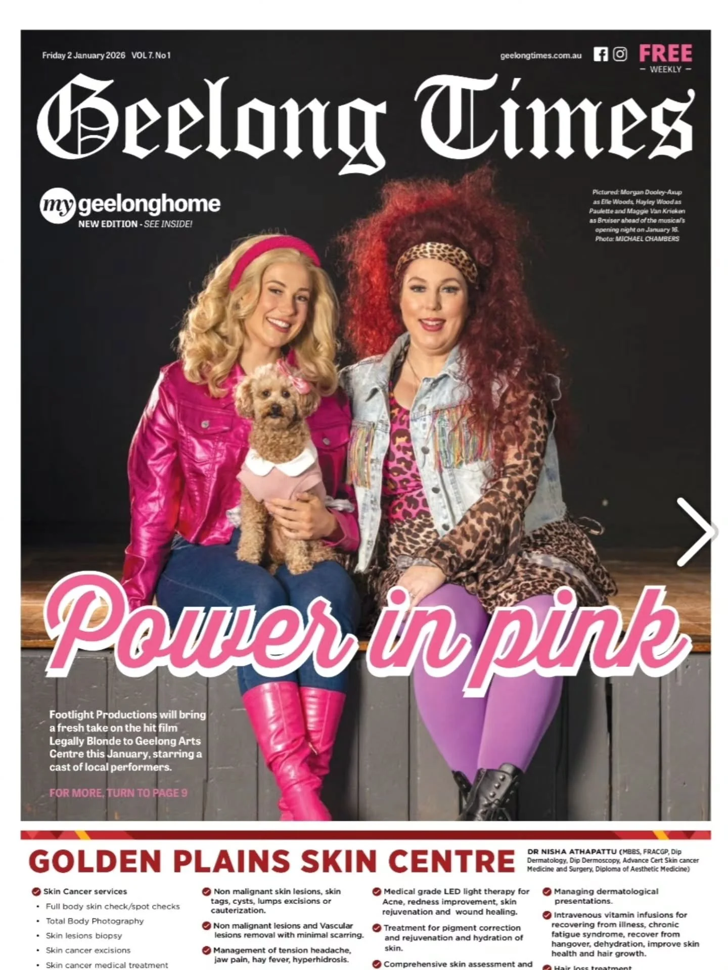 How fabulous does our cast look?! 🩷

Read about our upcoming production of Legally Blonde the Musical in today's @geelongtimes and snap up your tickets at @geelongartscentre

Cover girls - Morgan Dooley-Axup as Elle Woods and Hayley Wood as Paulette