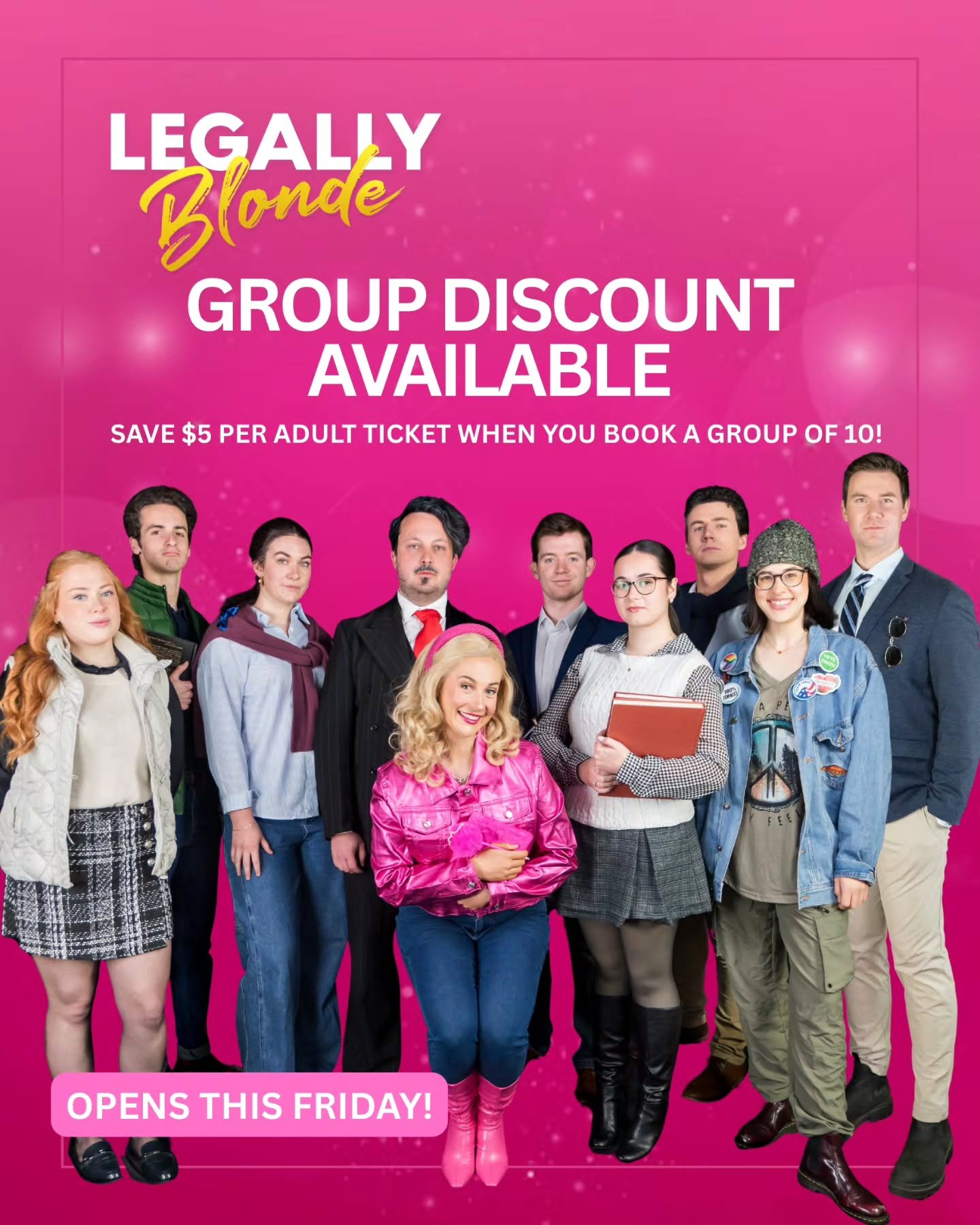 Did you know, there's a group booking rate for Legally Blonde? Head to the theatre with a group of friends and family and save $5 off adult tickets! The fun starts this weekend, so grab your tickets at @geelongartscentre now. What, like it's hard?

