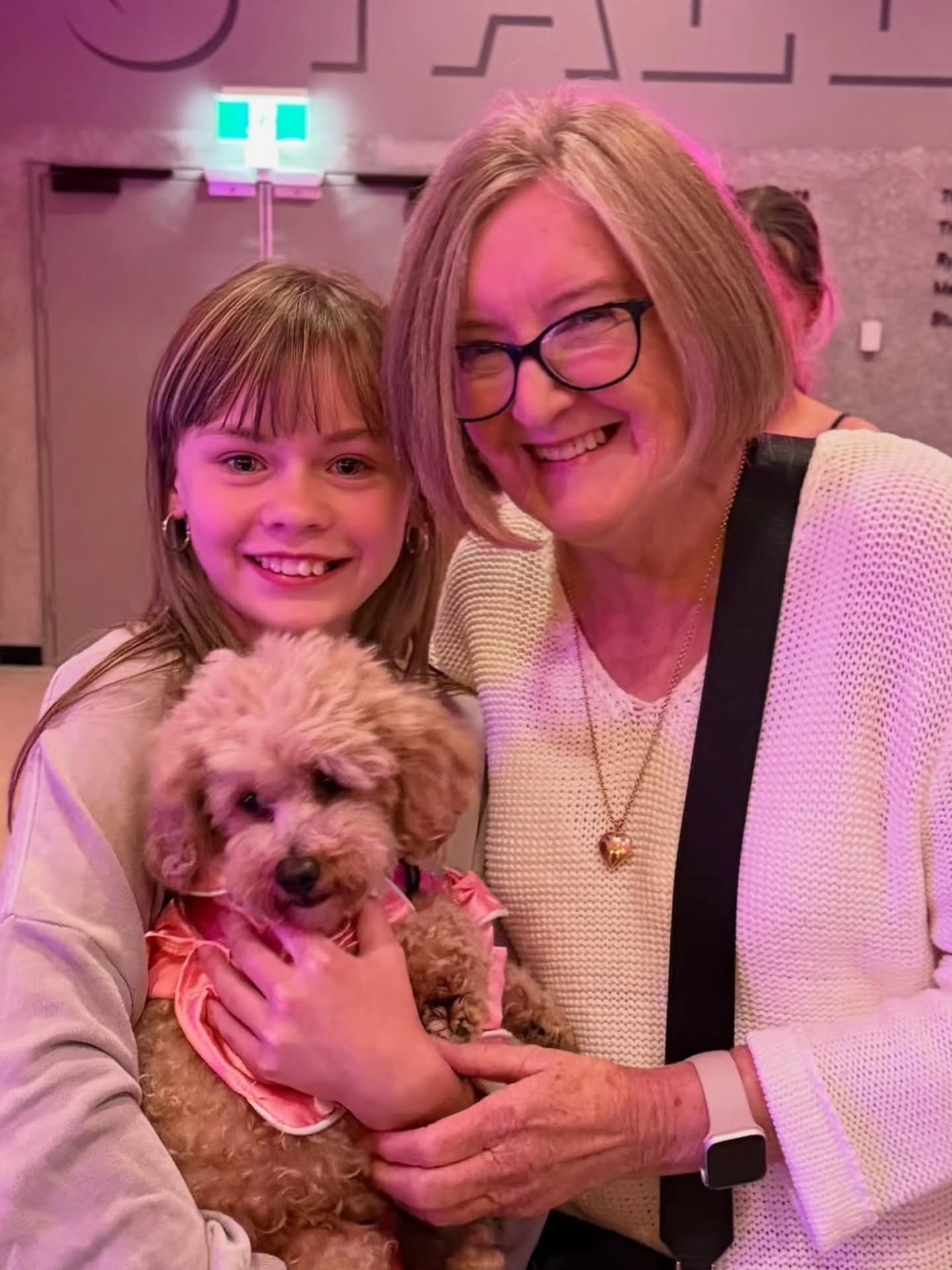 Bruiser and Rufus are winning Legally Blonde audiences over on stage and in the foyer!

Charli came to see the show on the weekend and got to meet Maggie, playing Bruiser, who was in her pink pyjamas after the show.

Zephyr, playing Rufus, is a fair 