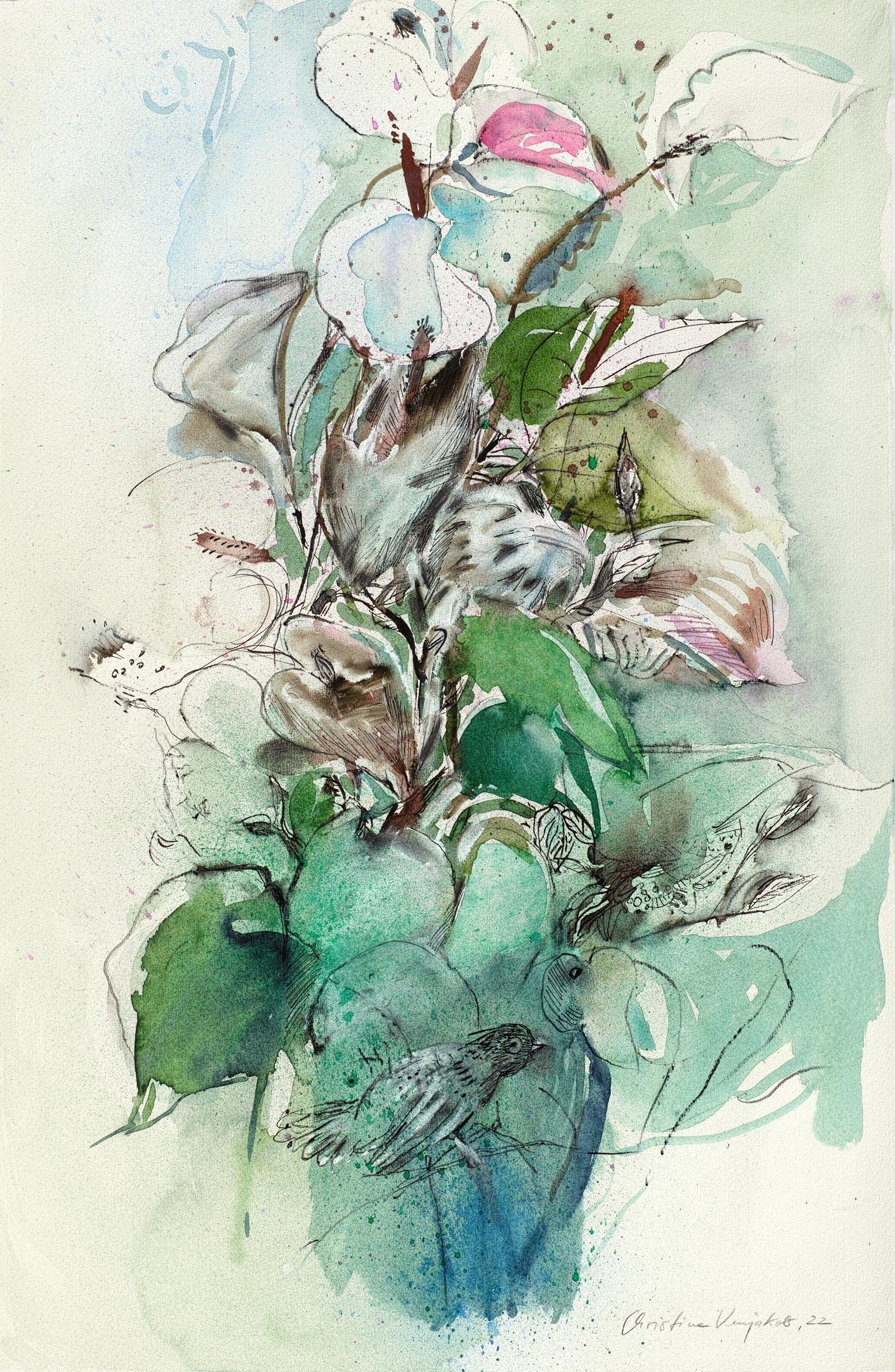  Florales Aquarell, Christine Venjakob 