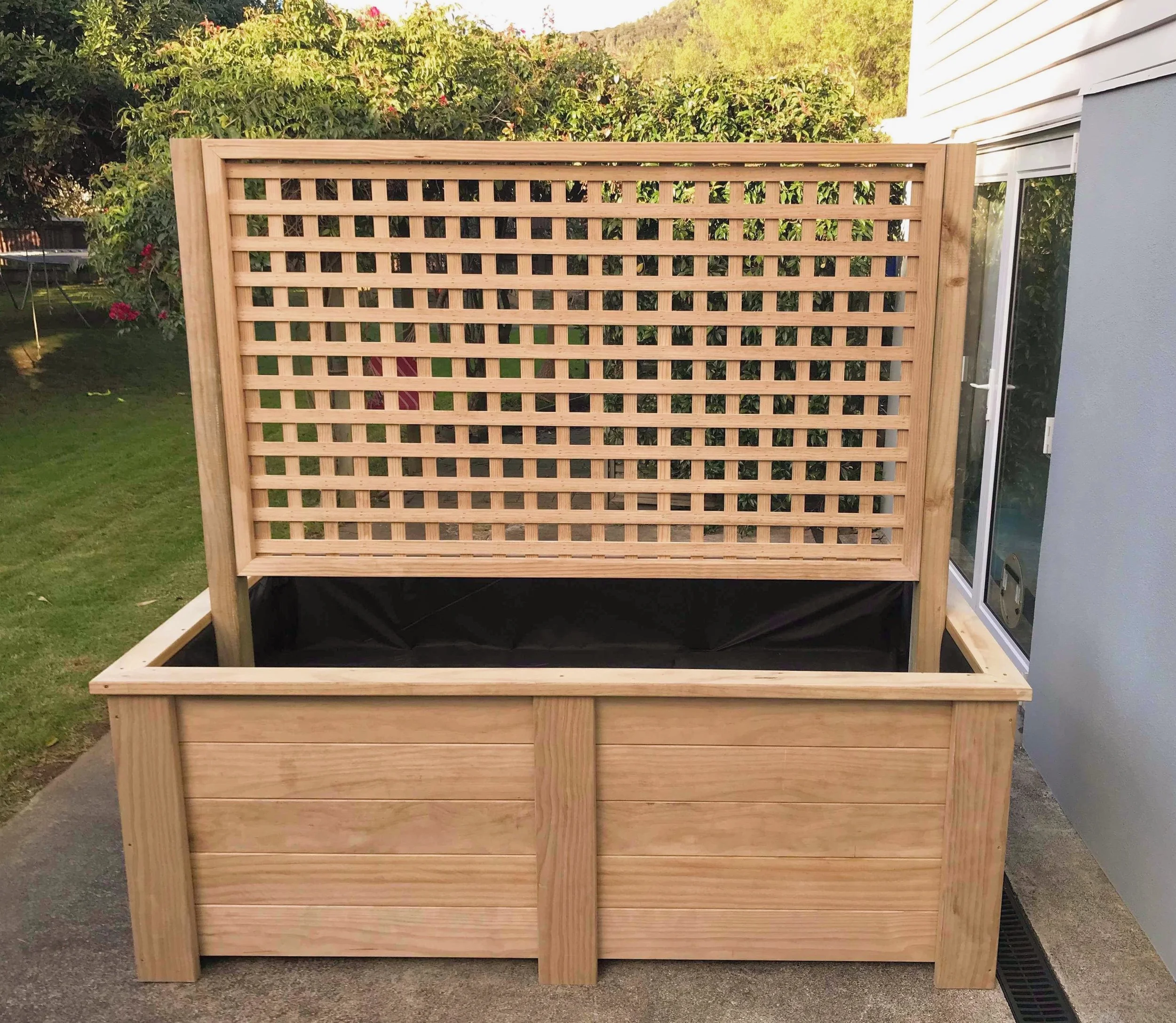 Custom Trellis Double Planter - Deck View.JPG