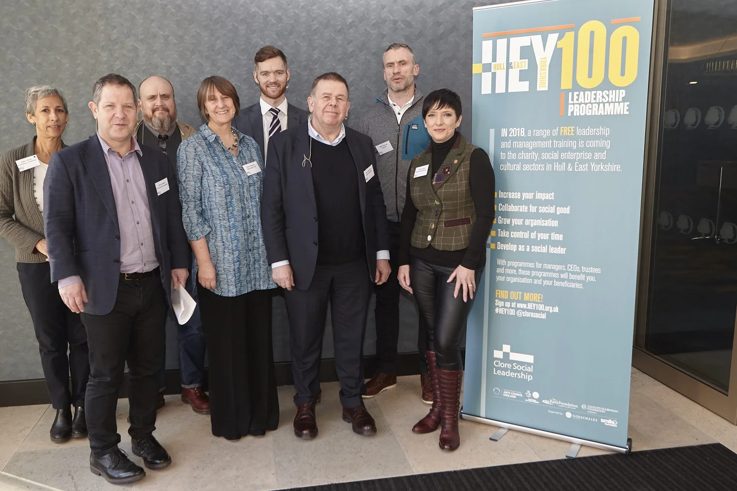Shaks Ghosh, John Kampfner, JJ Tatten, Dawn Austwick, Mike Thompson, David Sanderson, Jamie Peacock and Helen Bissett