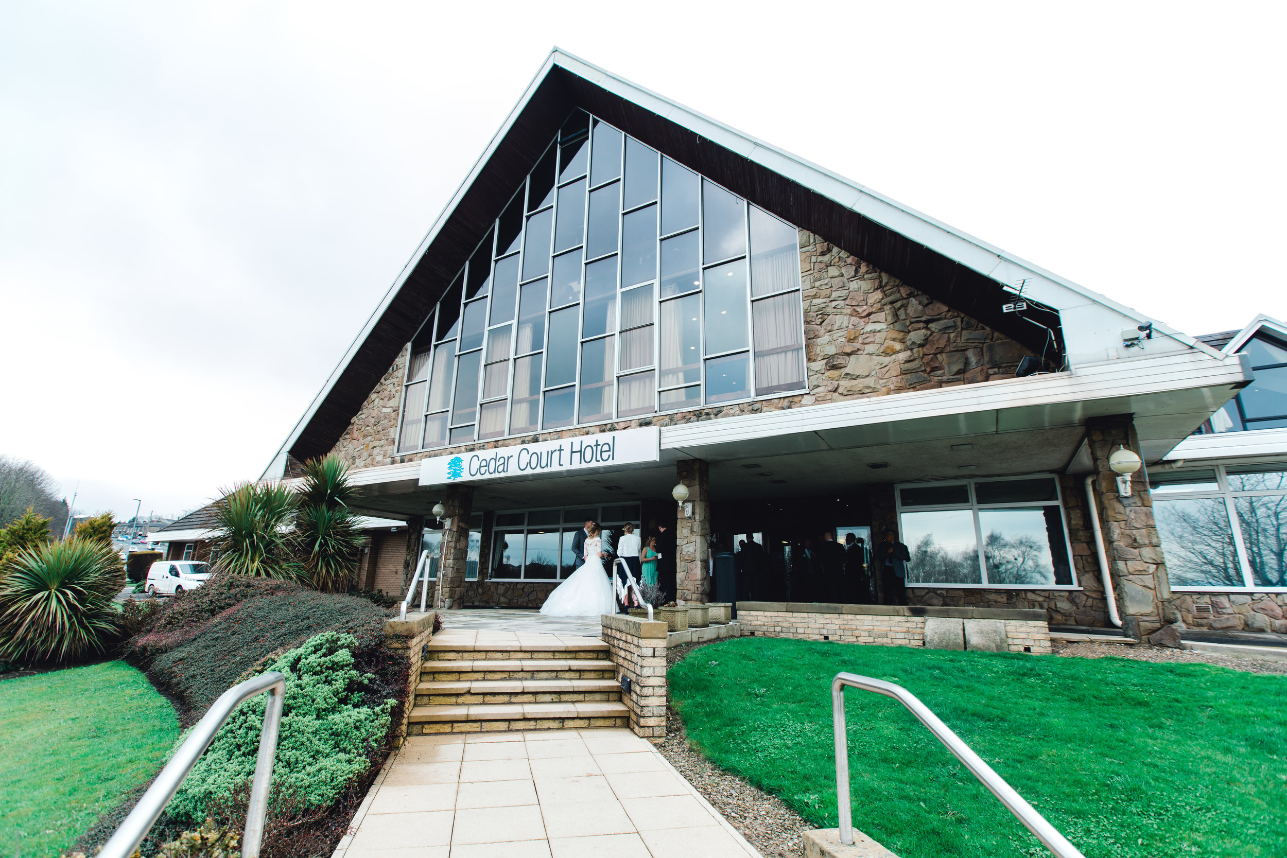 location shot of Cedar Court Hotel wedding venue located in Huddersfield