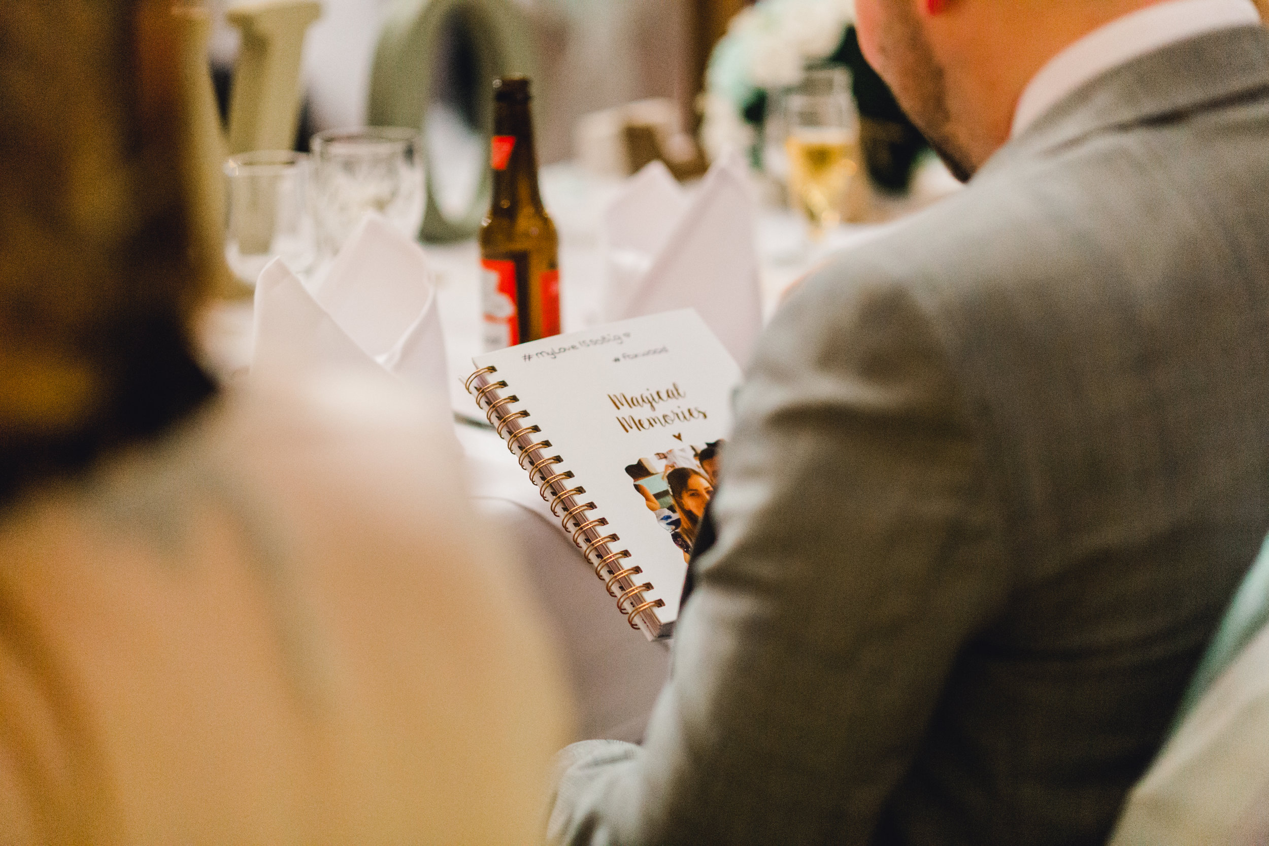 hand-made gift from the bride to the groom