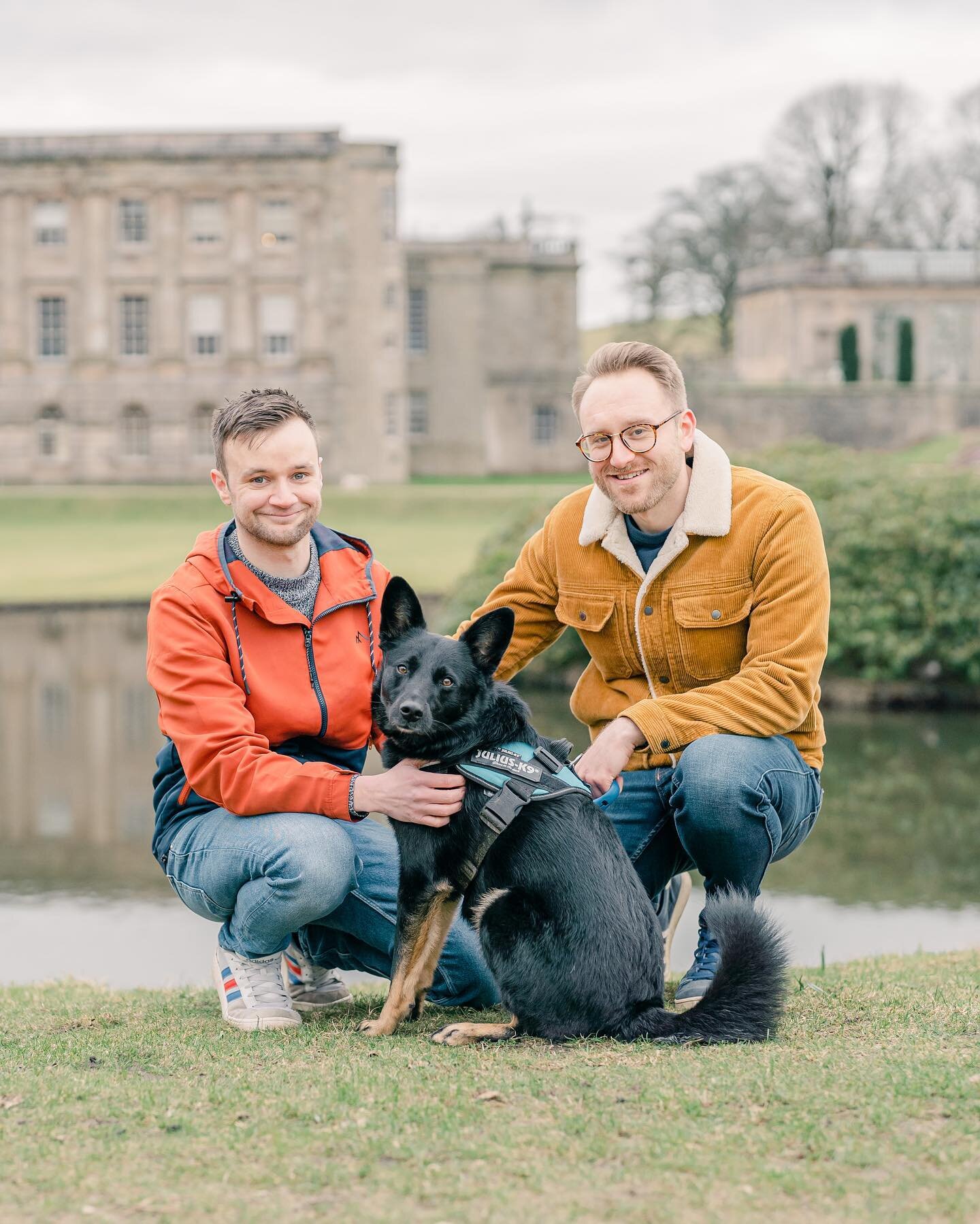 Last week I caught up with @robertward93 &amp; @garethlcarter for their pre-wedding photoshoot (as well as their lovely doggo, Danny!) at @nt_lymepark 🏛 

We had such a fantastic time catching up and I can&rsquo;t wait to see them again for their @h
