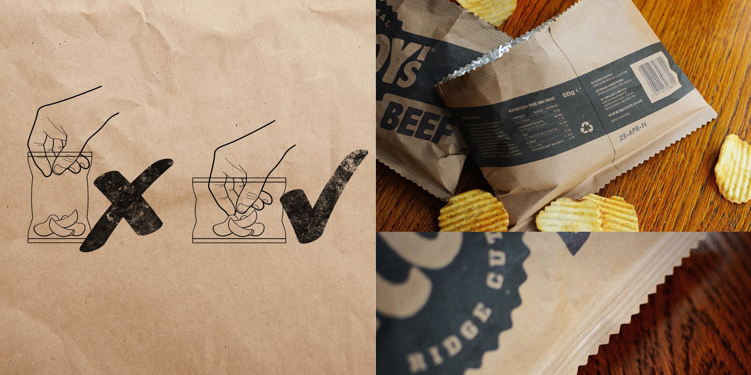McCoy’s Man Crisps Packaging Design Details
