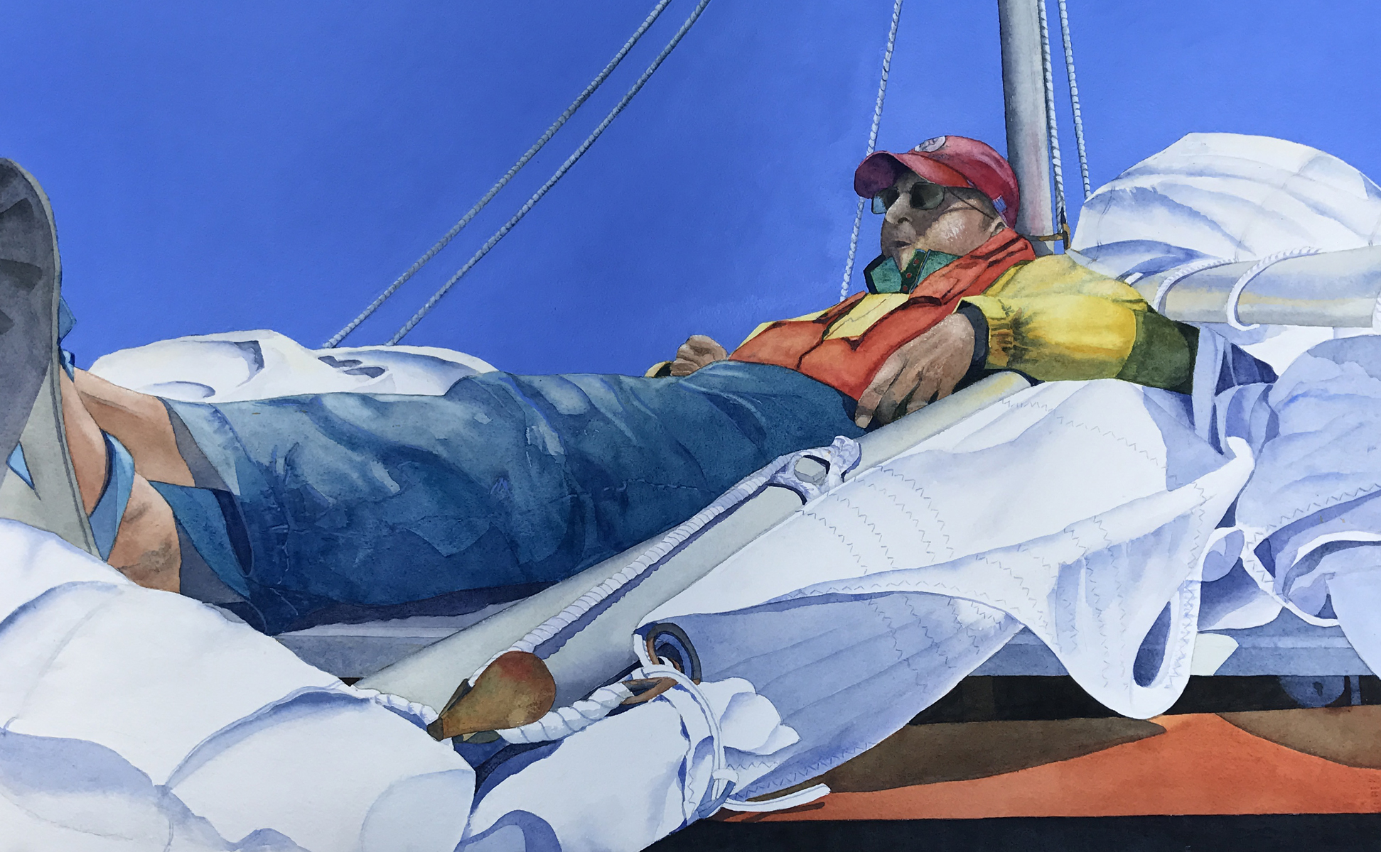 Resting On His Sails 2017 James R. Wilkins Outstanding Achievement Award  Virginia Watercolor Society Winchester, Virginia