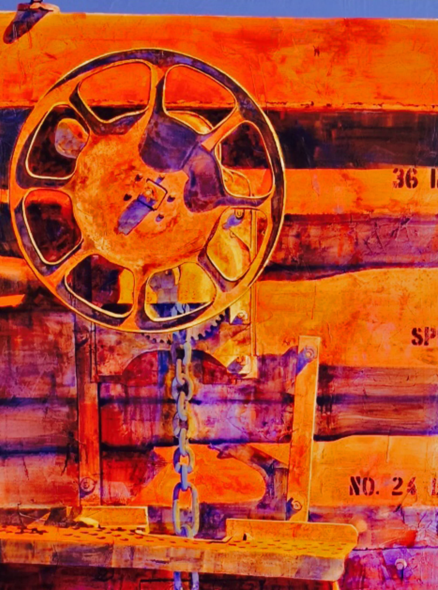 3 Brake Wheel Nancy M. Stark 40x30 Painting.jpg