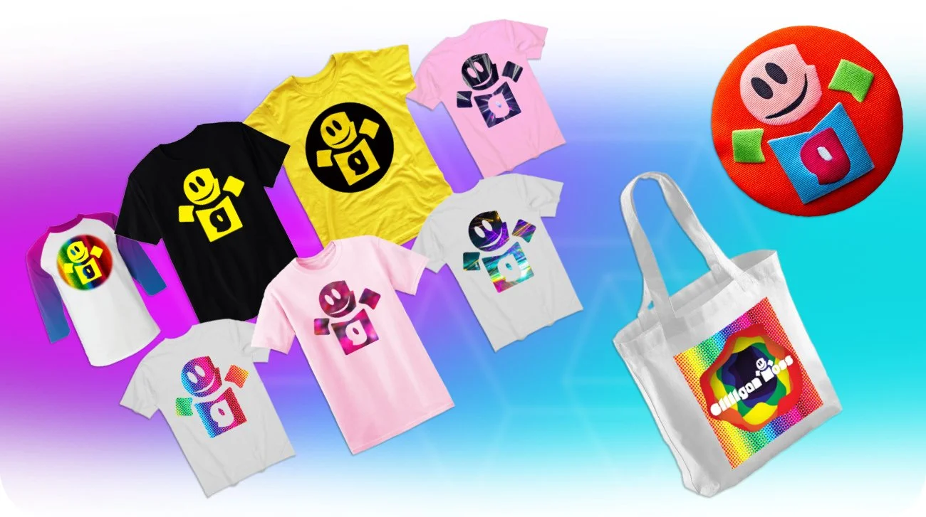 T-shirts, tote and embroidered patch