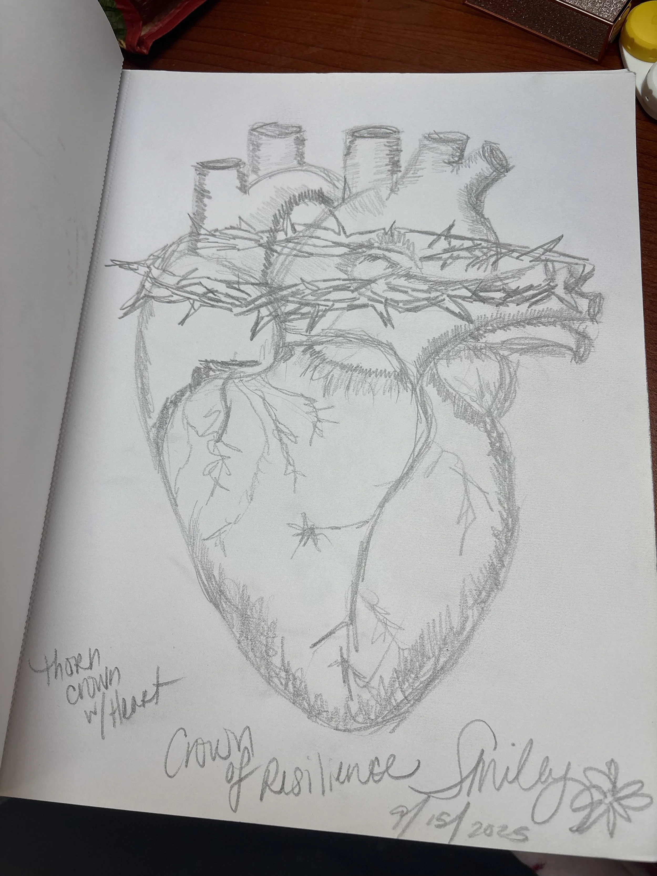 Thorn Crown with Heart