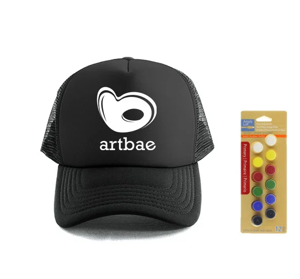 Artbae Canvased Trucker Hat w/ Acrylic Set