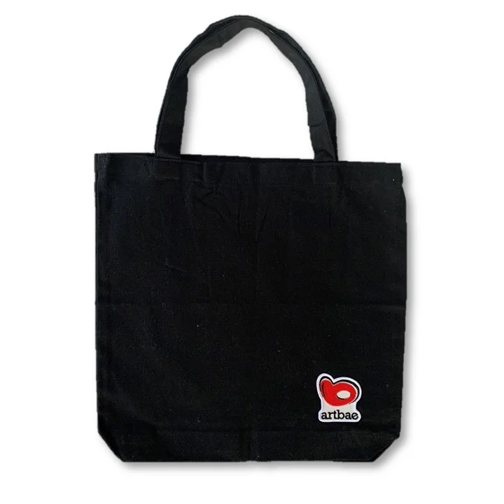 Canvas Tote with Embroidered Corner Patch