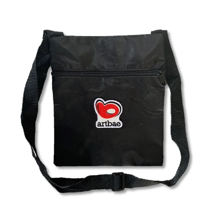 Polyester Crossbody Bag with Zippered Front and Embroidered Patch 2.jpg