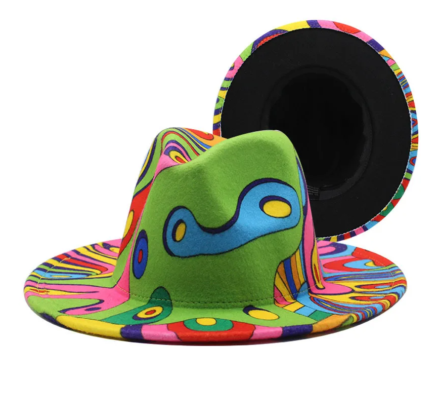 Painted #Created2Create Fedora Hat