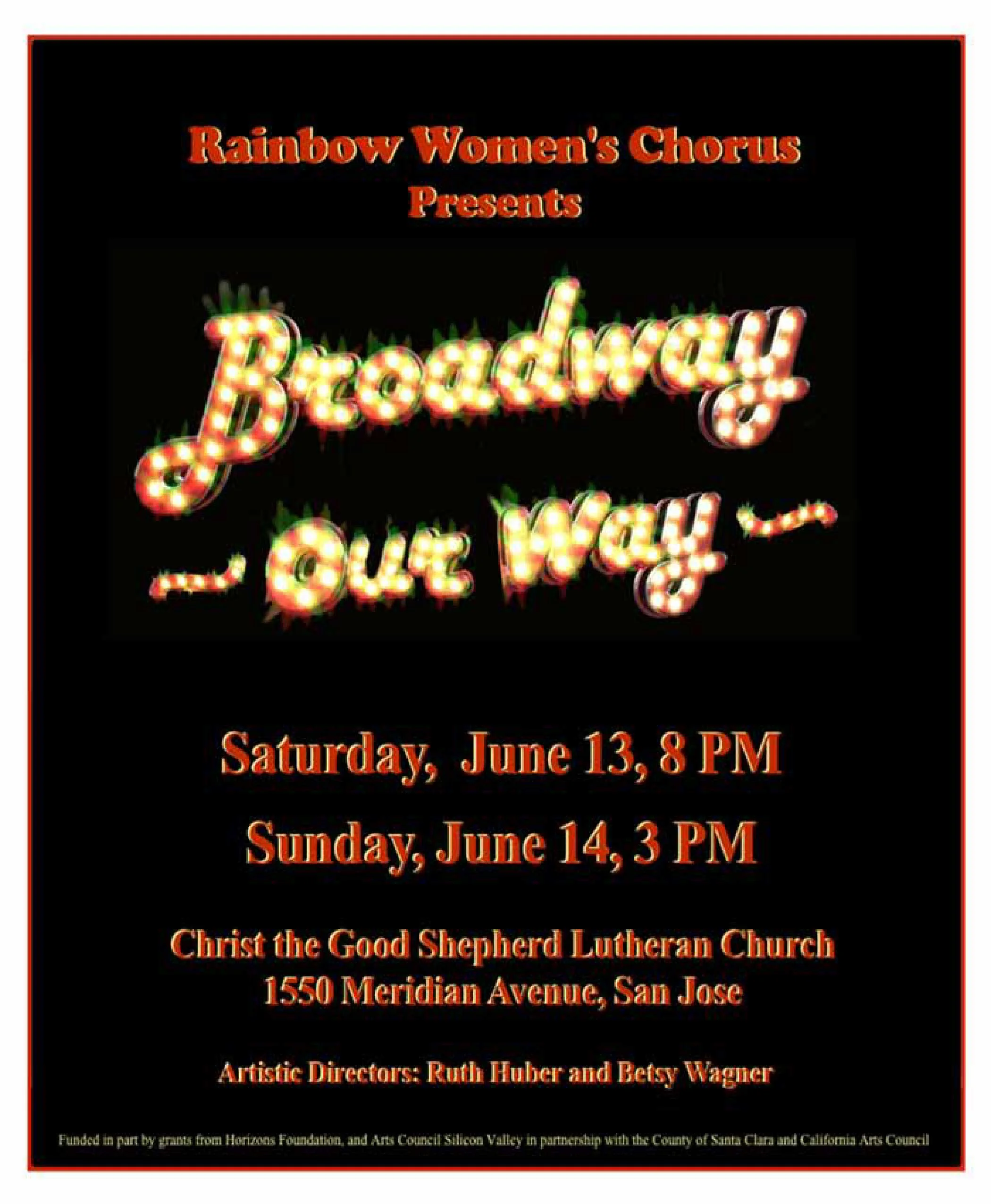 Broadway Our Way concert program
