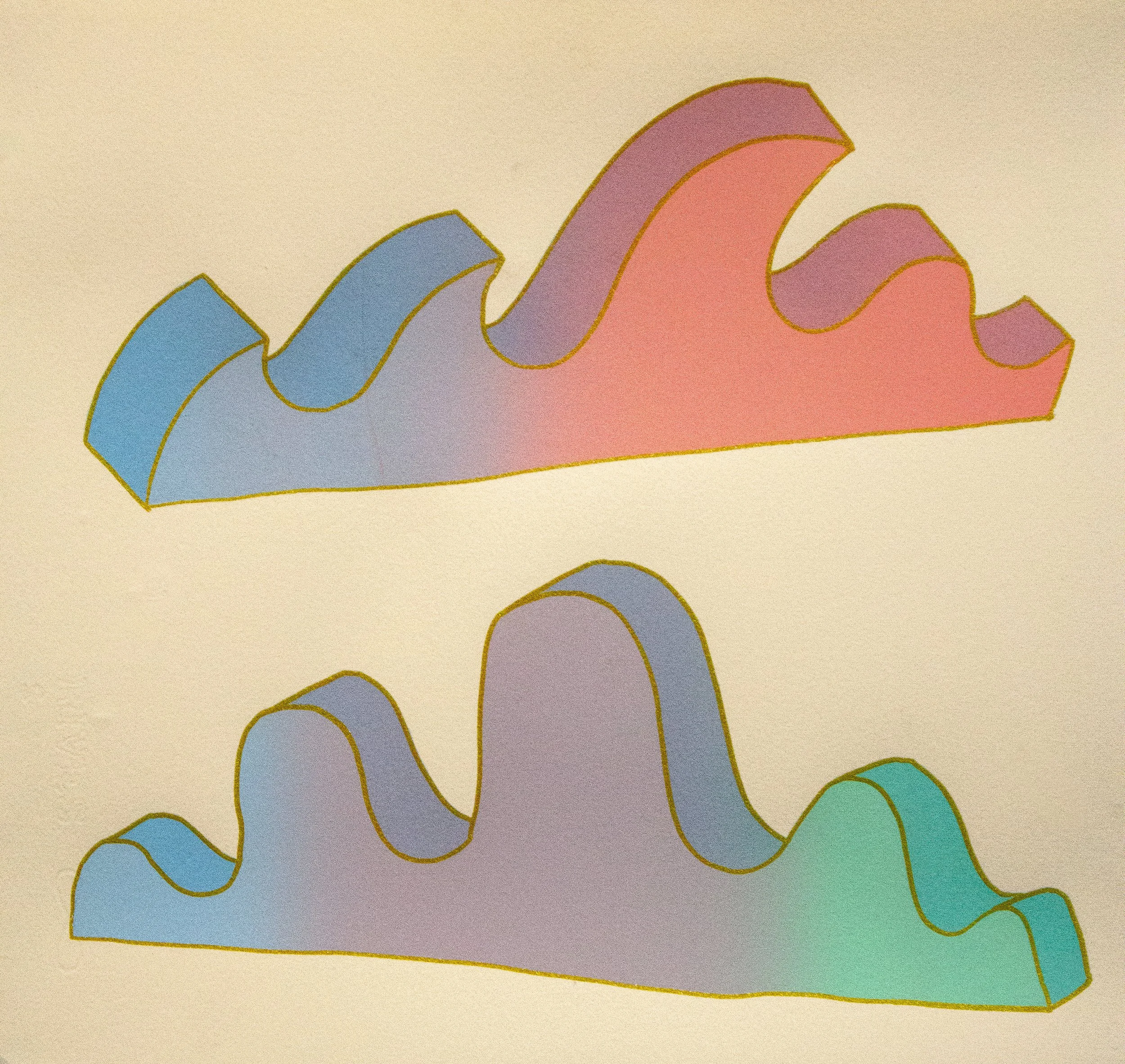 Wave and Hill Cut-outs (Study)  (Copy)