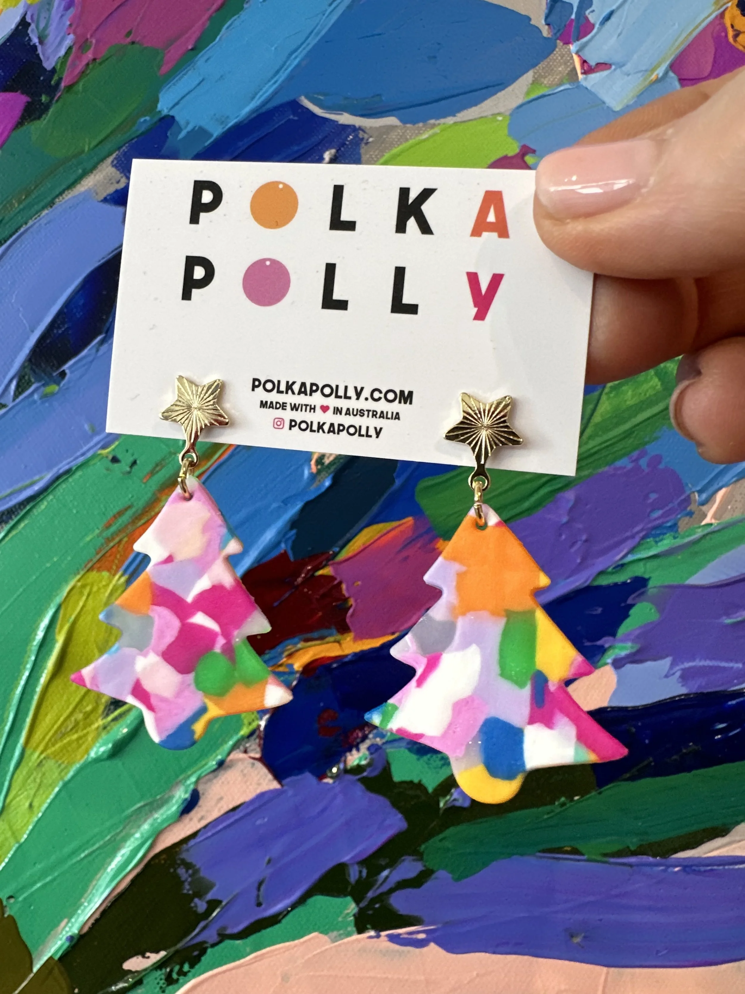 Christmas Trees - Polka Polly Earrings #2