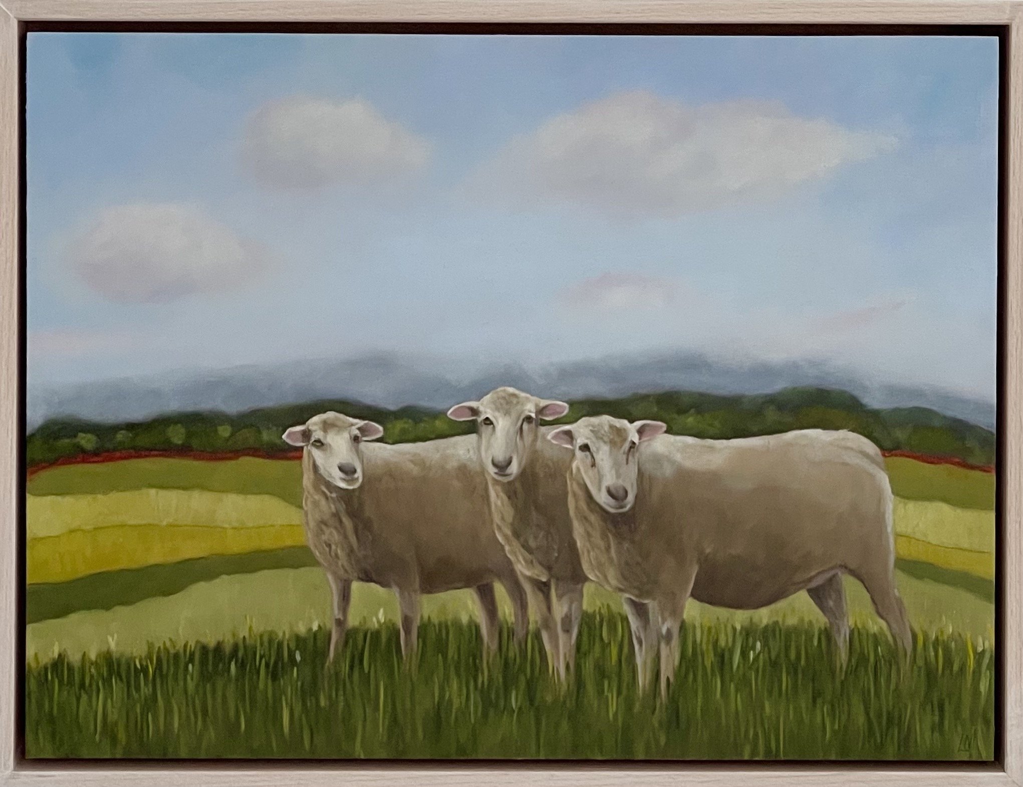 LISA MORONEY The Girls From Cootamundra 30x40cm framed oil on panel WAS $1200 now $800