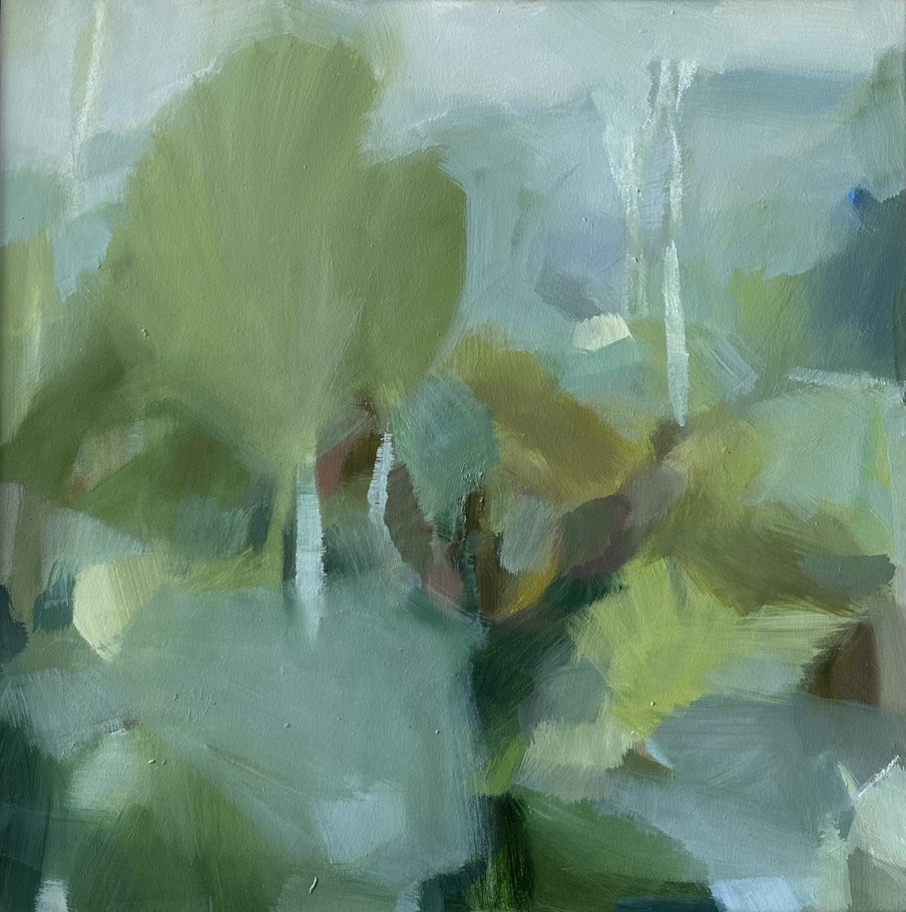 Peaceful Forest 61 x 61cm frame oil on canvas $2700
