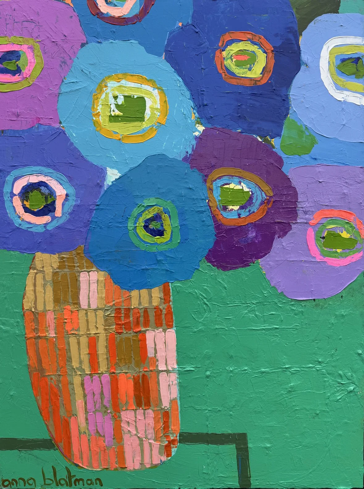 76 x 102 cm framed acrylic on canvas $2900