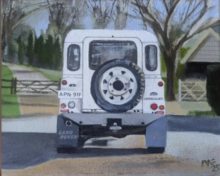 MELISSA GUEST White Defender Highlands 23 × 28 cm framed acrylic on canvas $595