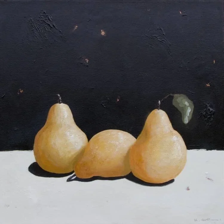 KARIN CUTLER Wobbly But Wise 50 × 50 cm framed acrylic on canvas $990