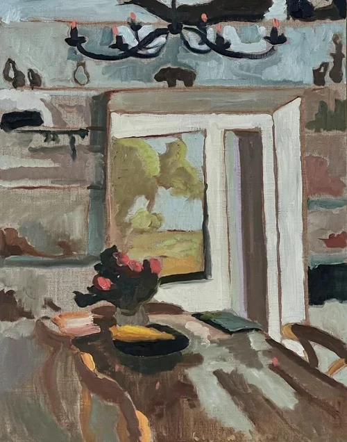 LUCILA ZENTNER The Invitation 45 × 36 cm framed oil on canvas $2950