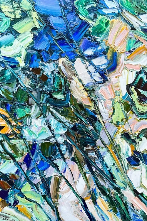 KATIE WYATT Coco 51 × 76 cm framed acrylic on canvas $1990