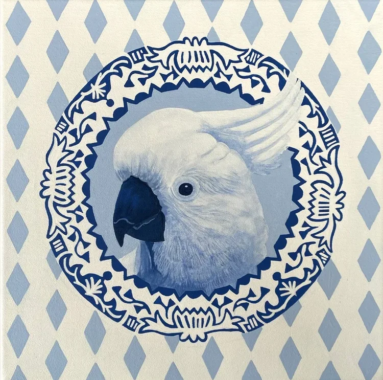 RENAY SMITH Winston 30 × 30 cm framed acrylic on canvas $660