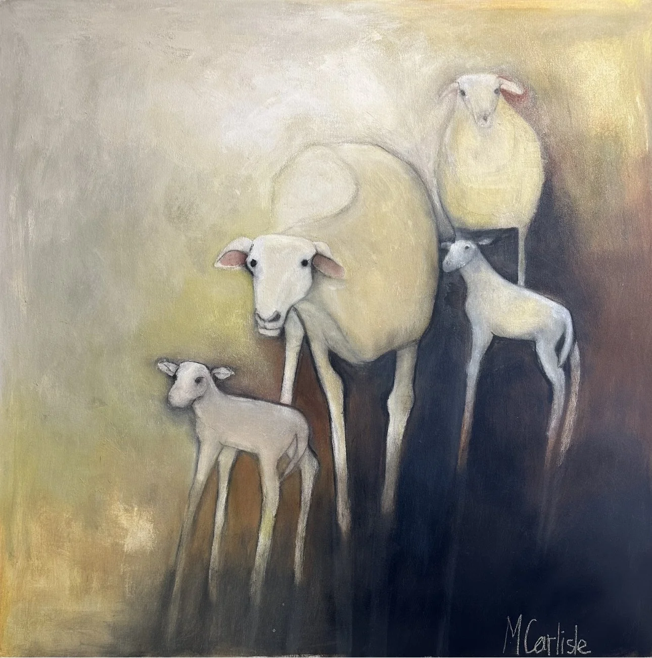 MARGIE CARLISLE The Nursery 100 × 100 cm framed acrylic on canvas $2900