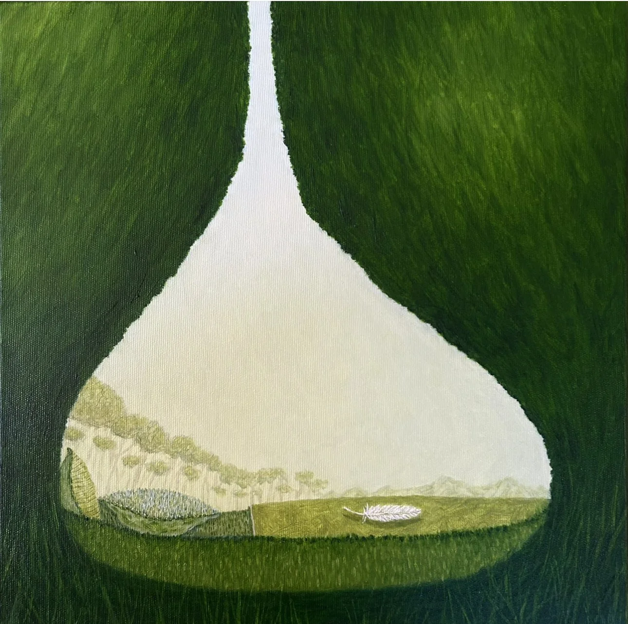 BRIGITA HAMMELL Restore 40 x 40 cm framed oil on canvas $1250