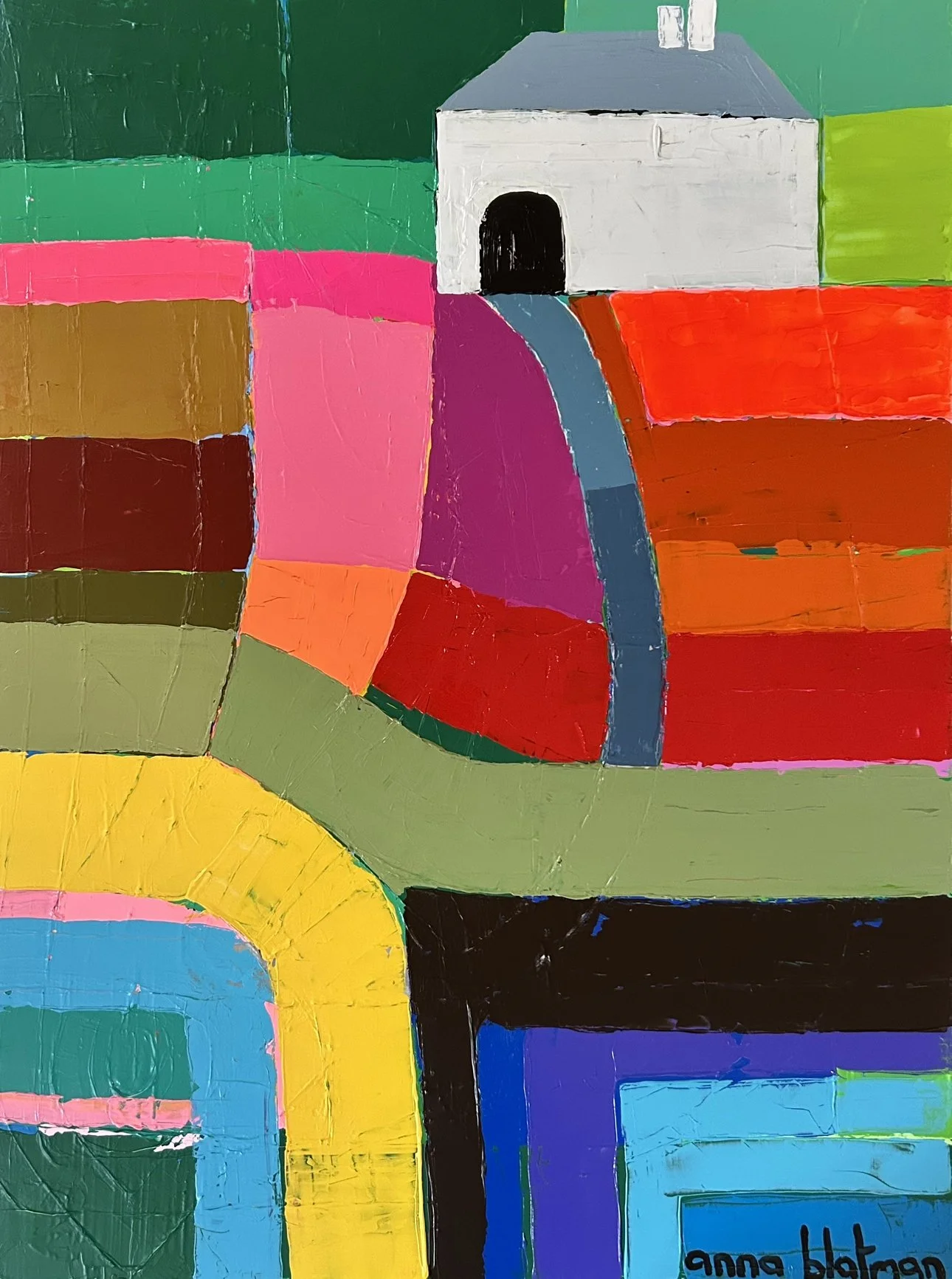 ANNA BLATMAN Berrima 91 × 122 cm framed acrylic on canvas $3300