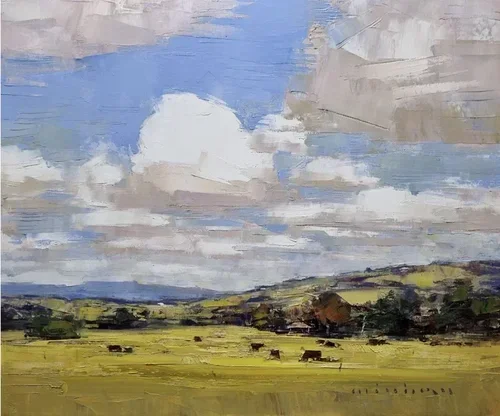Under A Kilcoy Sky 51 × 61cm Framed oil on canvas $2500