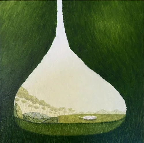 Restore 40 x 40 cm framed oil on canvas $1250