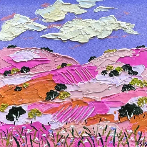 Heart To Hearts 23 x 23 cm  framed acrylic on canvas $320