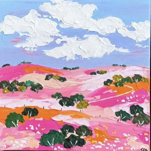 Natures Canvas 23 × 23 cm framed acrylic on canvas  $320