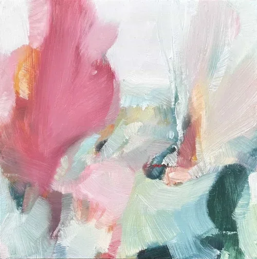 Spring I 40 × 40 cm framed oil on birch panel $1450