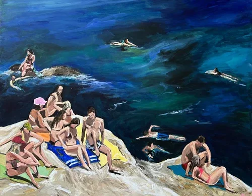 Great Escape 90 × 120 cm framed acrylic on canvas $3800