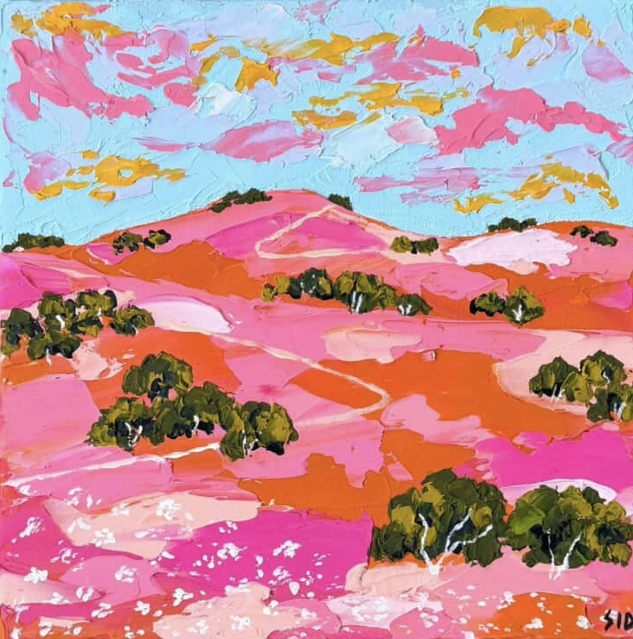 Where It All Began 23 x 23 cm framed acrylic on canvas $320