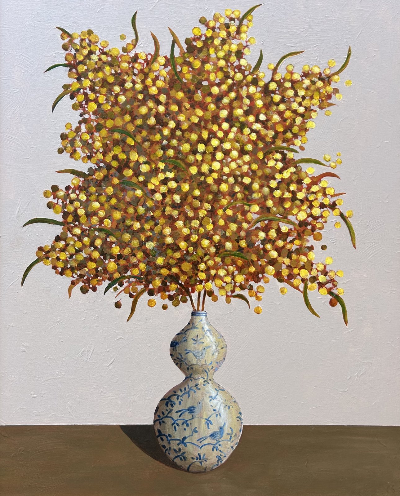 CHARLES SMITH Wattle In China 78 x 63 cm framed acrylic on canvas $1800