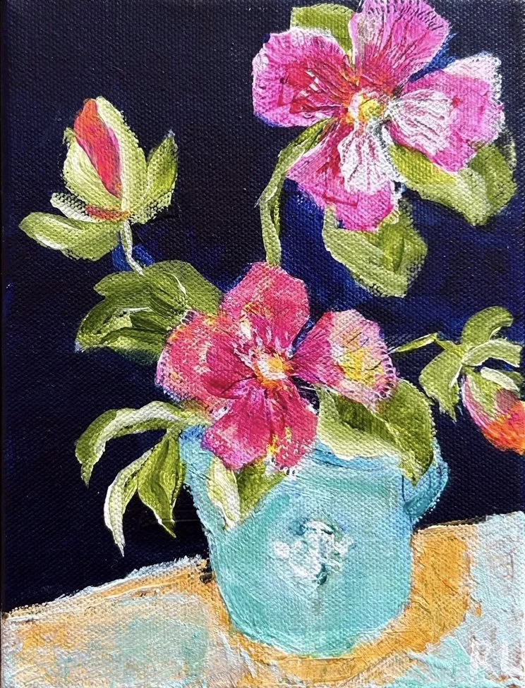 Little Bunch I 20 x 15 cm framed acrylic on canvas $400