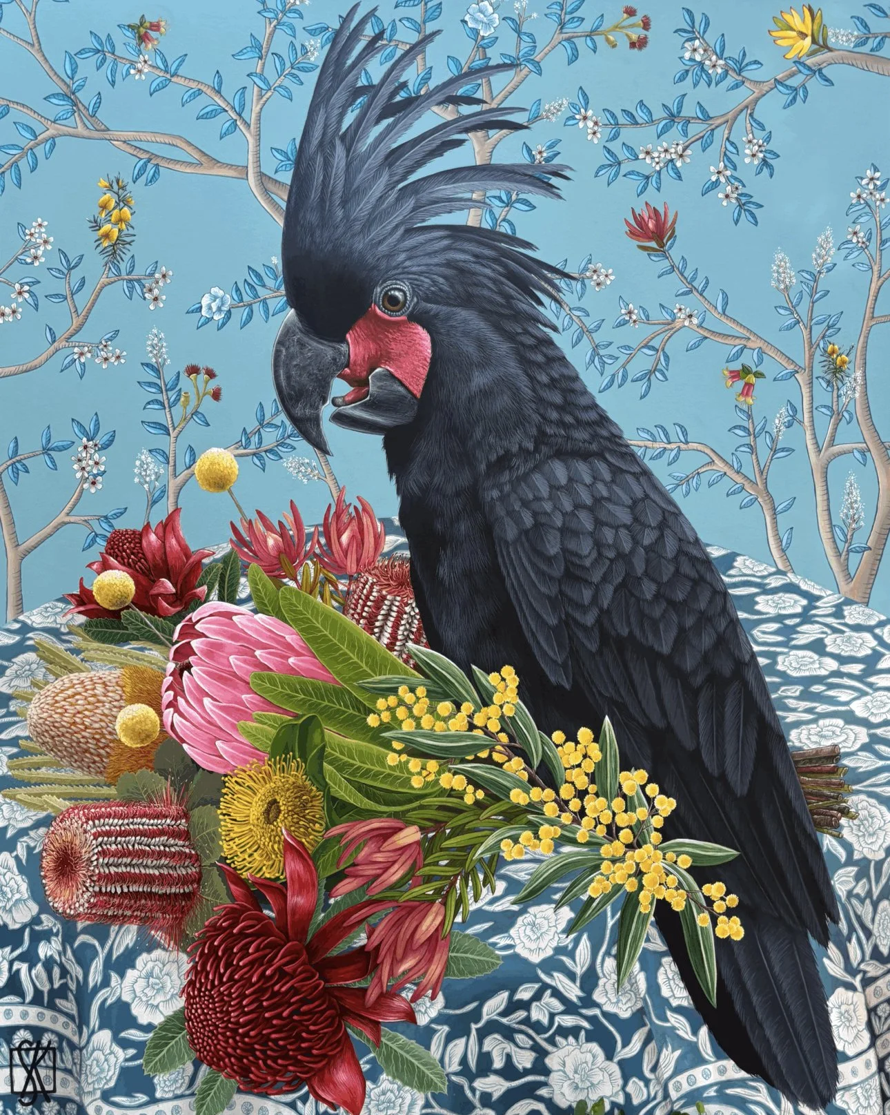 STACEY KEATING Murray In the Parlour 152. 122 cm acrylic on canvas $9500
