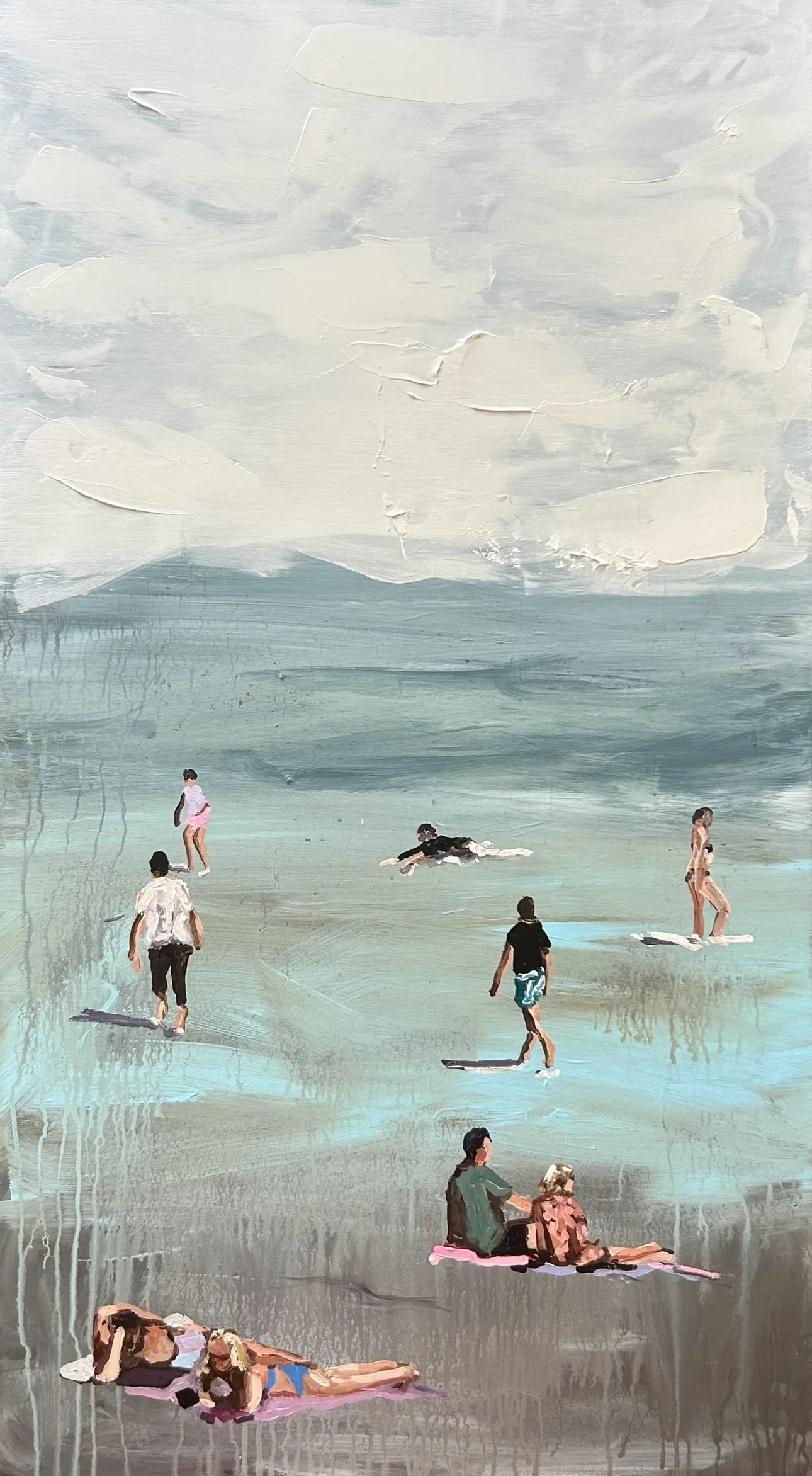 Aussie Summer I 53.5 x 94cm framed acrylic on canvas $2400  (DIPTYCH)