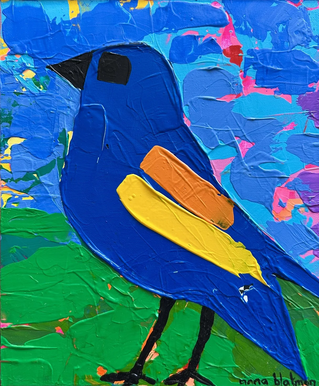 32 x27cm framed acrylic on canvas board $650