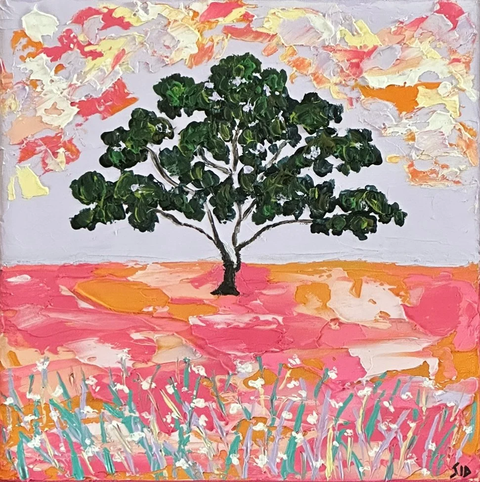 Under The Same Sky 23 x 23 cm framed acrylic on canvas $320