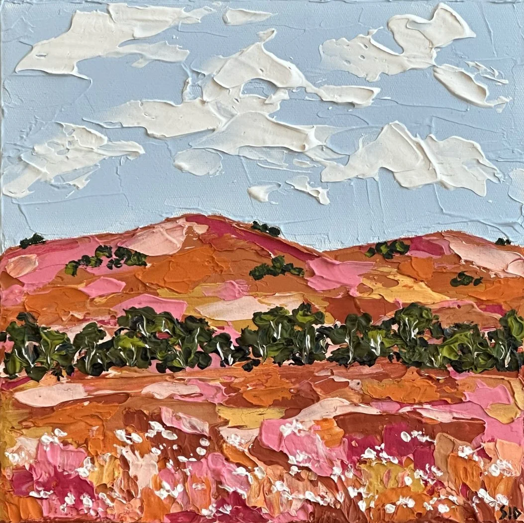 SIDD Studio A Place Called Us 23 x 23 cm framed acrylic on canvas $320