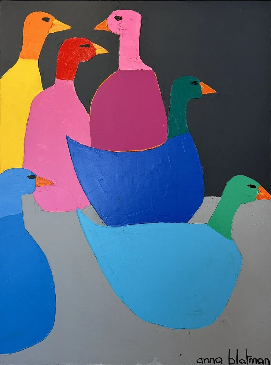 Six 122 x 91 cm framed acrylic on canvas $3300