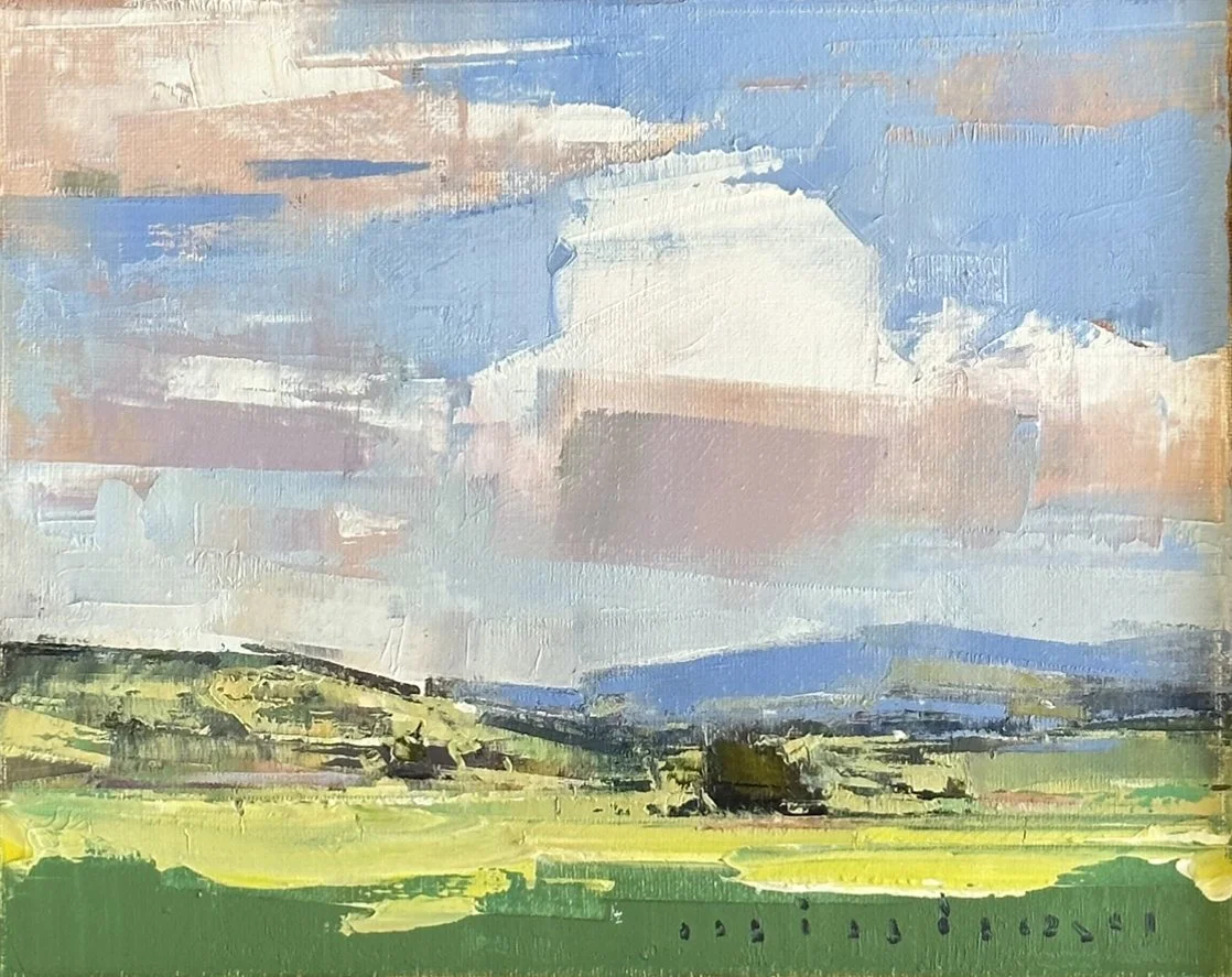 Veil Of Light 20 x 25 cm framed oil on canvas board $990