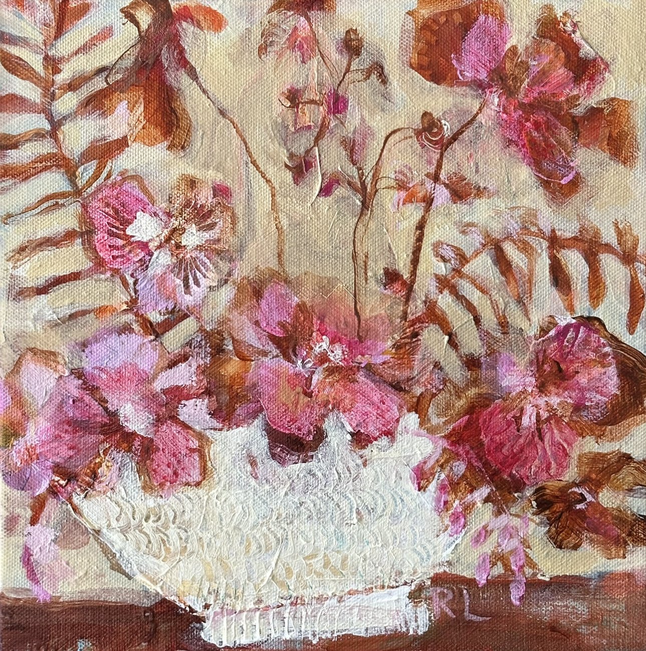 You Light My Day 25 x 25 cm framed acrylic on canvas $600