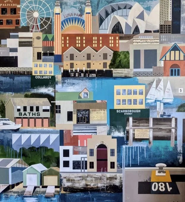 The Friendship and Sirius 104 x 104 cm framed acrylic on canvas $3900